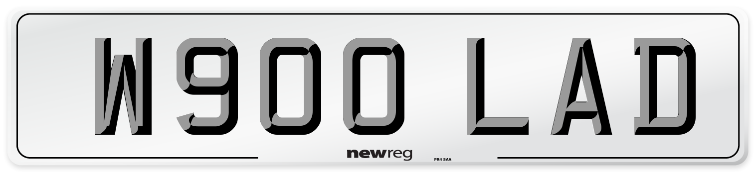 W900 LAD Number Plate from New Reg
